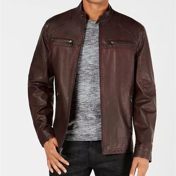 INC International Concepts Men's Dark Brown Burgendy Jacket XL - Picture 12 of 13